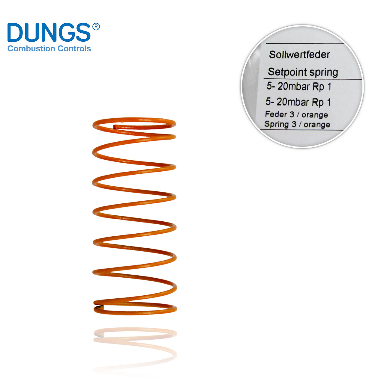 DUNGS 229844 ORANGE SPRING FOR FRS 510 1" AND FRI 510/512 5-20mbar